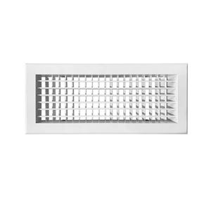  Grille de soufflage double déflexion aluminium blanc mat 400 x 150 mm - 400x400px